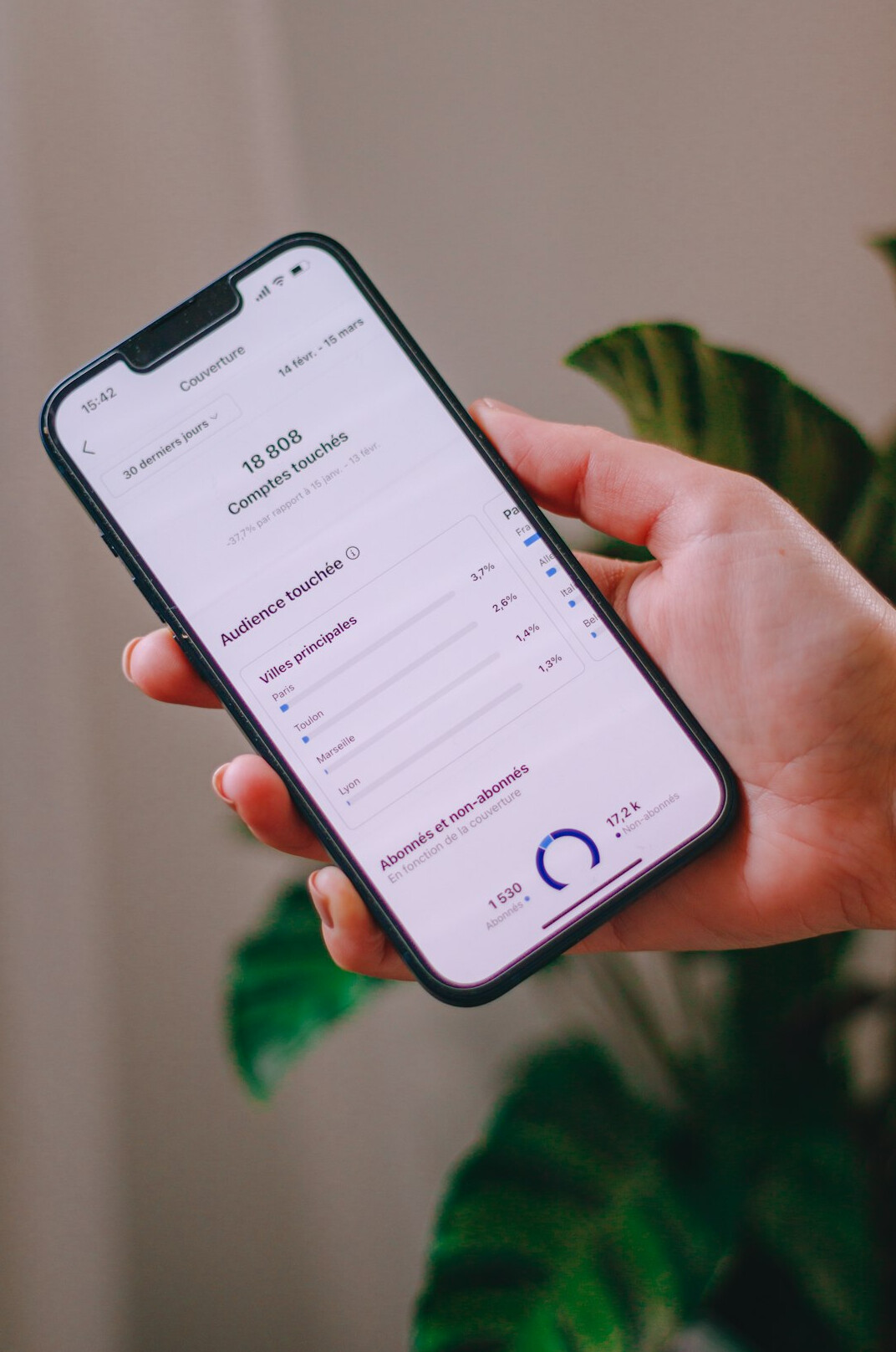 person using health app